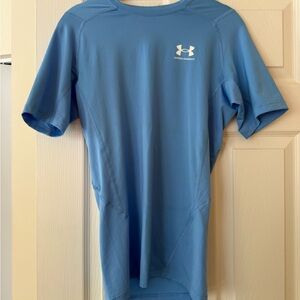 Under Armour Heat Gear Columbia Blue Short Sleeve Shirt